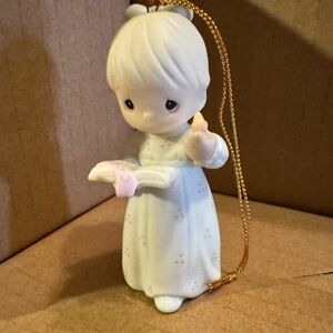 Precious moment once upon a holy night ornament